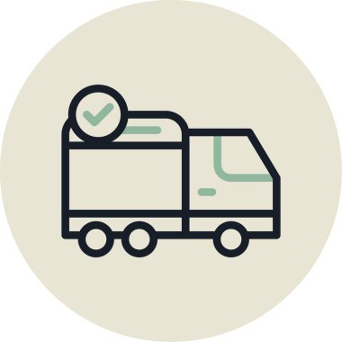 Teslimat. Web simgesi basit illüstrasyon