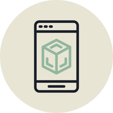 Cep telefonu. Web simgesi basit illüstrasyon