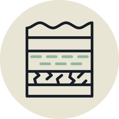 Ahşap çit simgesinin vektör çizimi