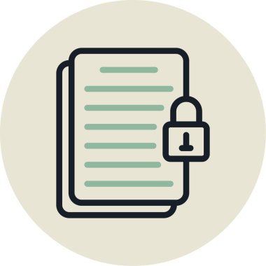 belge simgesi, vektör çizimi