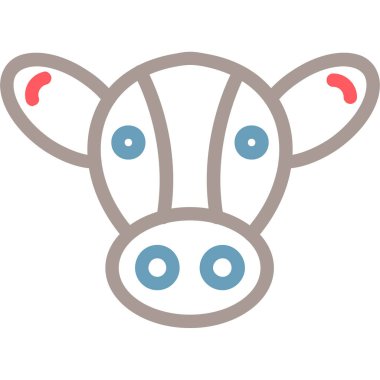 İnek ikonu. vektör illüstrasyonu