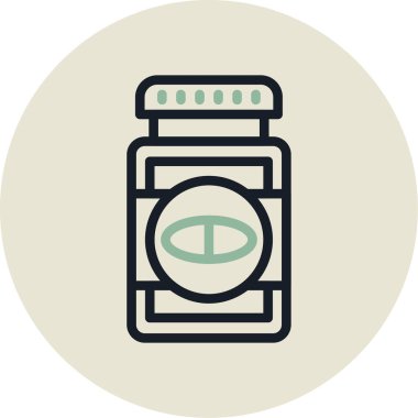 İlaç Şişesi Çemberi, Vektör İllüstrasyonu