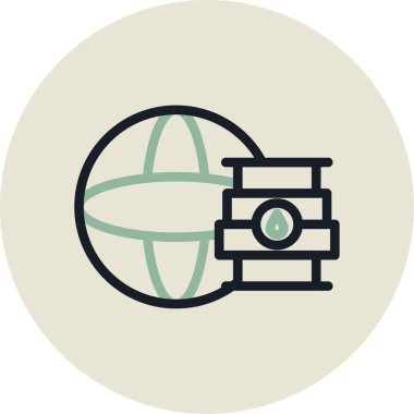 Dünya simgesinin vektör illüstrasyonu