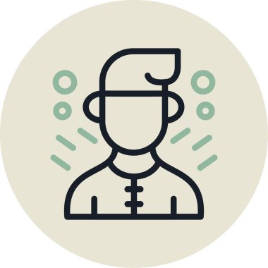 Bir insan simgesinin vektör illüstrasyonu