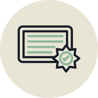 Oda Bakım Sertifikası Çemberi, Vektör İllüstrasyonu