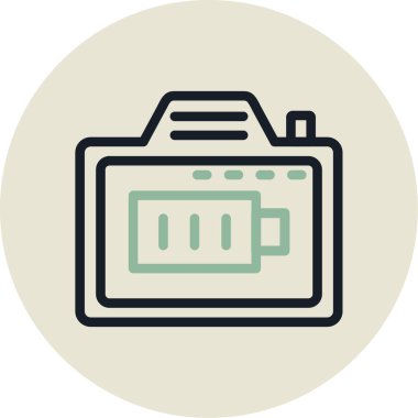 Pil. Web simgesi basit illüstrasyon