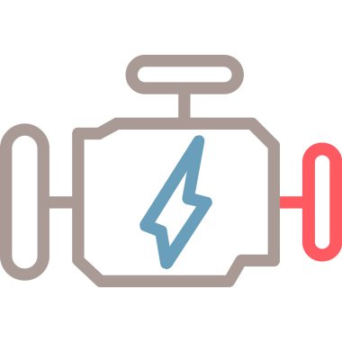 elektrik pil simgesi, vektör illüstrasyonu