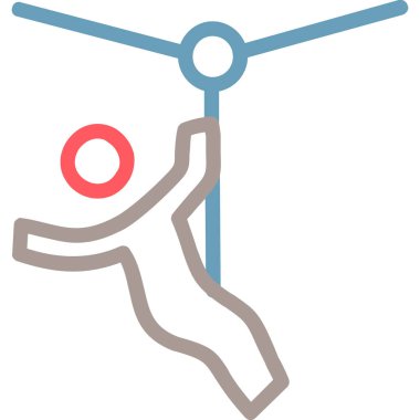 Beyaz arkaplanda bir ip, illüstrasyon, vektör tutan eller.