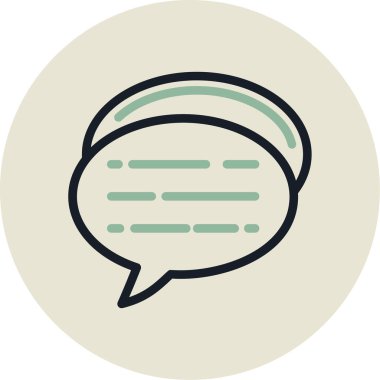 Kabarcık sohbet simge vektör çizim