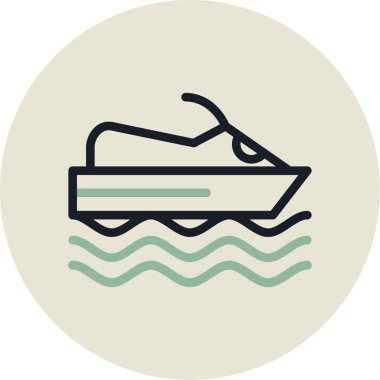 Tekne. Web simgesi basit illüstrasyon