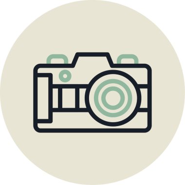 kamera vektör simgesi modern çizgi illüstrasyonu