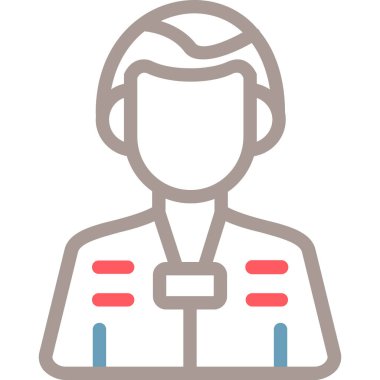 İşçi Hattı Çokrenkli, Vektör İllüstrasyonu