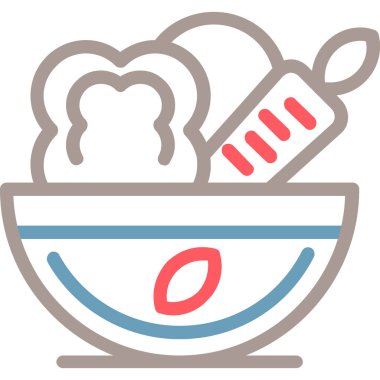 Dondurma. Web simgesi basit illüstrasyon