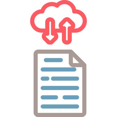 veri bulutu. Web simgesi basit illüstrasyon