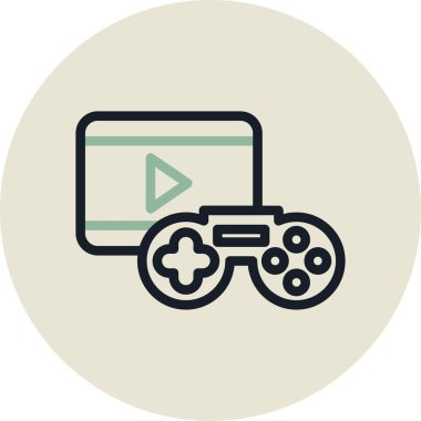 oyun vektörü simgesi modern basit vektör illüstrasyonu