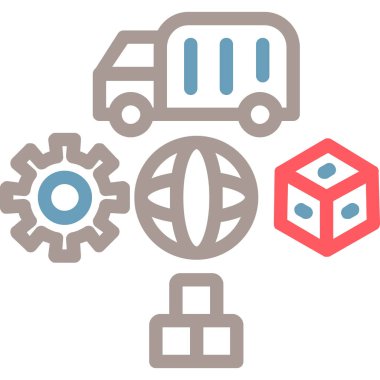 Basit vektör illüstrasyon lojistik konsept simgesi