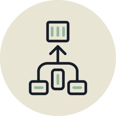 Sunucu. Web simgesi basit illüstrasyon