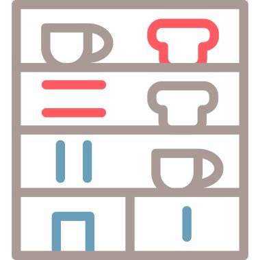 Mutfak gereçleri simgesi. Basit tasarım