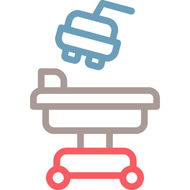 Trolley simgesi, vektör illüstrasyonu