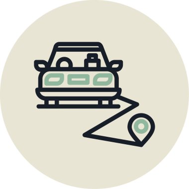 Araba yıkama modern simgesi, vektör illüstrasyonu