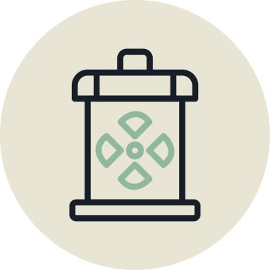 Bir benzin istasyonunun vektör illüstrasyonu