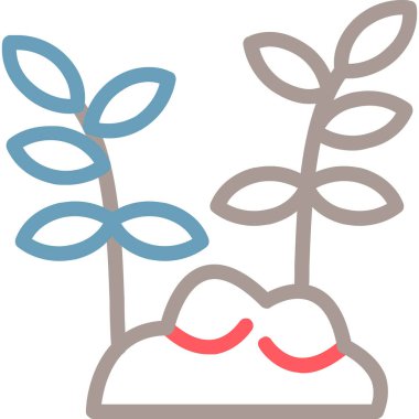 Bitki. Web simgesi basit illüstrasyon