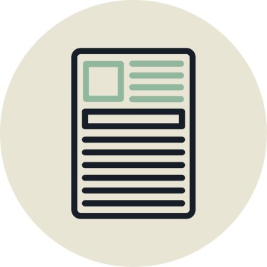 gazete simgesi vektör illüstrasyonu