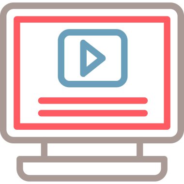 Bilgisayar. Web simgesi basit illüstrasyon