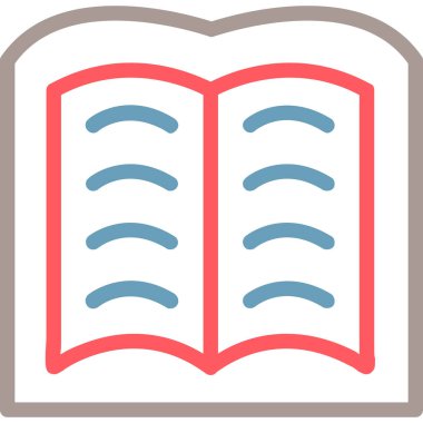 kitap simgesi, vektör illüstrasyonu