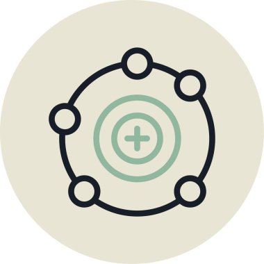 vektör atom simgesi illüstrasyonu