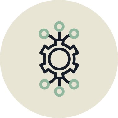 dişli vektör simgesi modern basit illüstrasyon