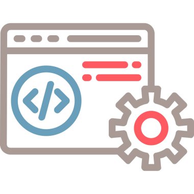 Kodlama geliştirme vektör illüstrasyonu