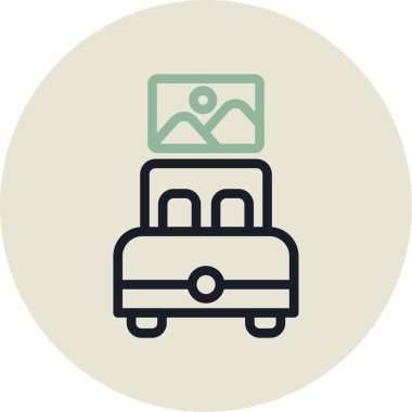 araba simgesi vektör illüstrasyonu