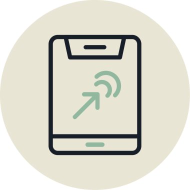 Cep telefonu simgesi, vektör illüstrasyonu