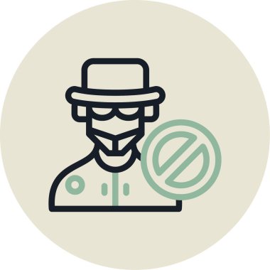 Hacker simgesi, vektör illüstrasyonu