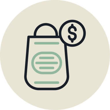 vektör para simgesi illüstrasyonu