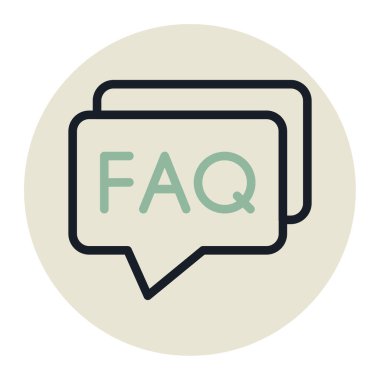 Kolayca değiştirilebilen ya da düzenlenebilen faq vektör simgesi