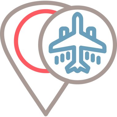 Harita konumu simgesi doldurulmuş - taslak biçimi