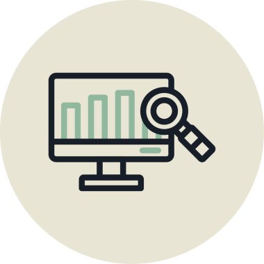 Analiz vektörü simgesi modern basit illüstrasyon