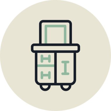 Okul. Web simgesi basit illüstrasyon