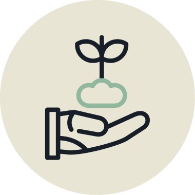 bitki simgesi vektör illüstrasyonu