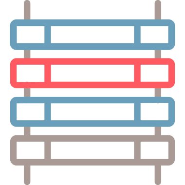 Kütüphane. Web simgesi basit illüstrasyon