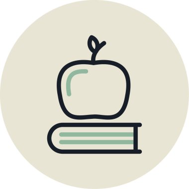 Elma. Web simgesi basit illüstrasyon