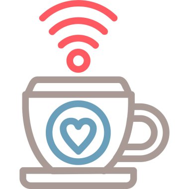 Bardak kahve ikonu vektör illüstrasyonu