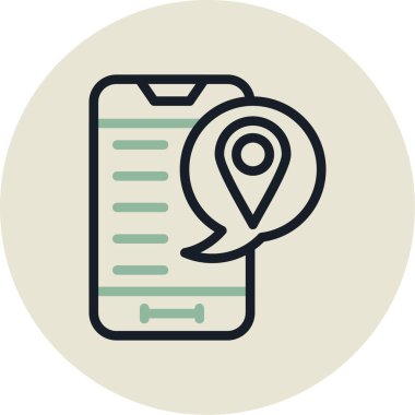 konum pin simgesi vektör illüstrasyonu