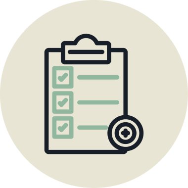 Kontrol listesi simgesi vektör illüstrasyonu