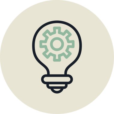 Ampul. Web simgesi basit illüstrasyon