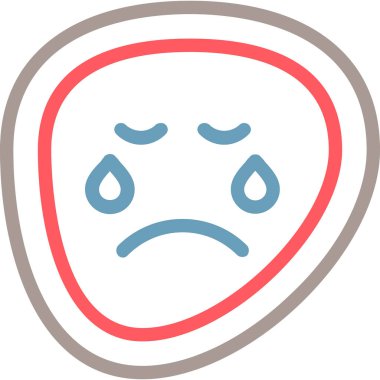 Üzgün surat. Basit tasarım