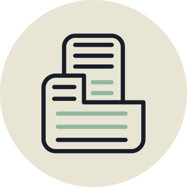 Belge. Web simgesi basit illüstrasyon