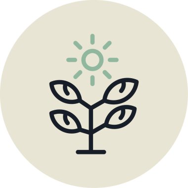 Ekoloji ikonu. Web için bitki vektörü simgesinin basit çizimi